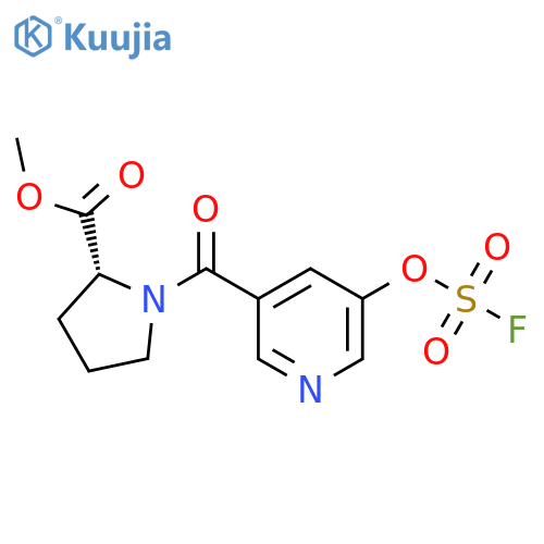 Methyl (2R)-1-(5-fluorosulfonyloxypyridine-3-carbonyl)pyrrolidine-2-carboxylate structure