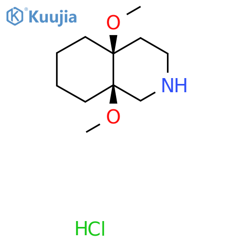 (4As,8aR)-4a,8a-dimethoxy-1,2,3,4,5,6,7,8-octahydroisoquinoline;hydrochloride structure