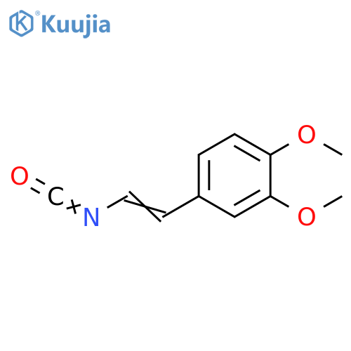 Benzene, 4-(2-isocyanatoethenyl)-1,2-dimethoxy- structure
