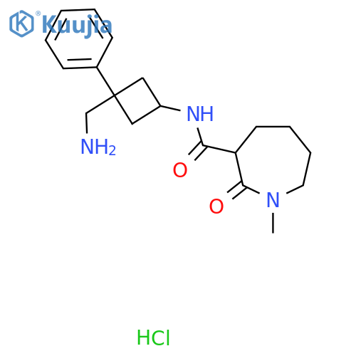 1-methyl-2-oxo-N-(1r,3r)-3-(aminomethyl)-3-phenylcyclobutylazepane-3-carboxamide hydrochloride, cis structure