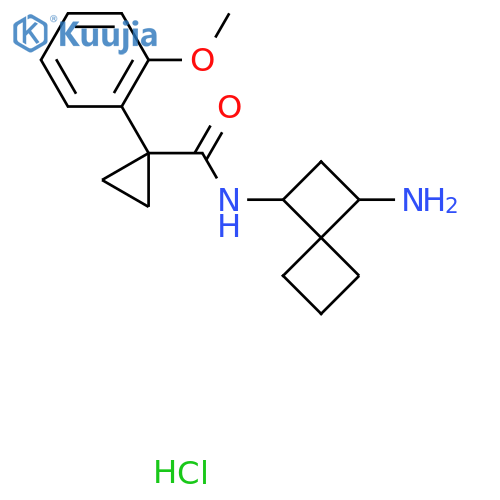 N-{3-aminospiro3.3heptan-1-yl}-1-(2-methoxyphenyl)cyclopropane-1-carboxamide hydrochloride structure