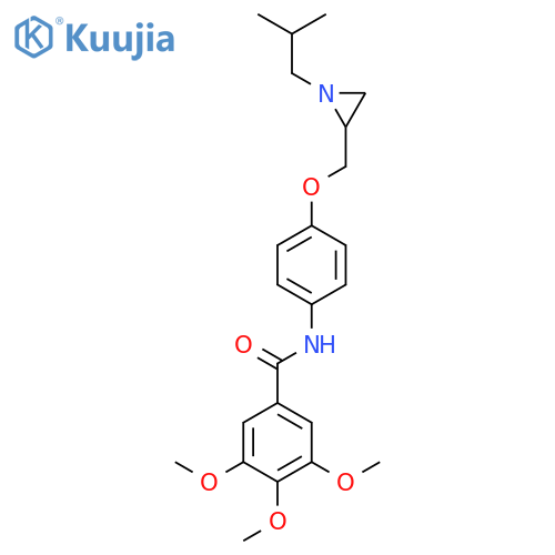 3,4,5-Trimethoxy-N-[4-[[1-(2-methylpropyl)aziridin-2-yl]methoxy]phenyl]benzamide structure