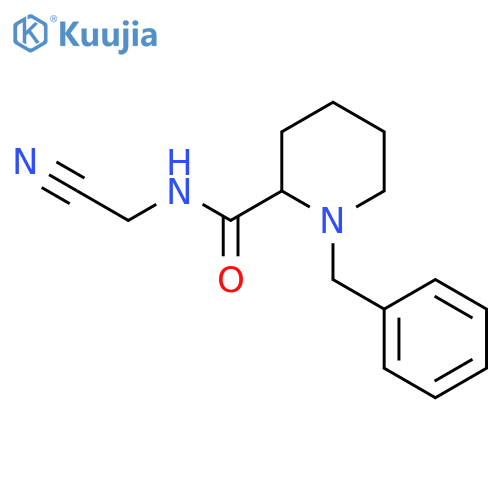 1-benzyl-N-(cyanomethyl)piperidine-2-carboxamide structure