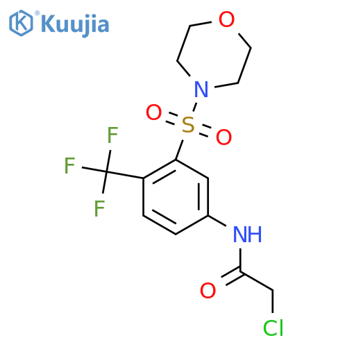 2-chloro-N-3-(morpholine-4-sulfonyl)-4-(trifluoromethyl)phenylacetamide structure