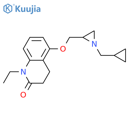 5-{[1-(Cyclopropylmethyl)aziridin-2-yl]methoxy}-1-ethyl-1,2,3,4-tetrahydroquinolin-2-one structure