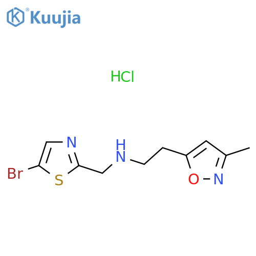 (5-bromo-1,3-thiazol-2-yl)methyl2-(3-methyl-1,2-oxazol-5-yl)ethylamine hydrochloride structure