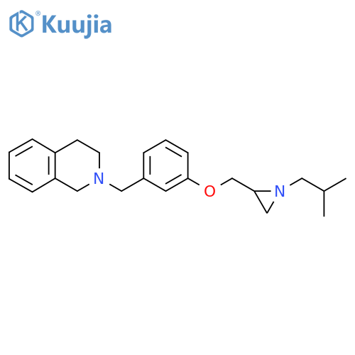 2-[[3-[[1-(2-Methylpropyl)aziridin-2-yl]methoxy]phenyl]methyl]-3,4-dihydro-1H-isoquinoline structure