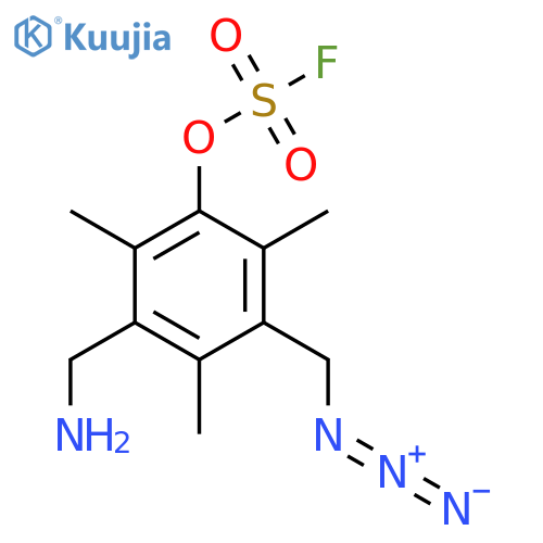 3-(Aminomethyl)-5-(azidomethyl)-2,4,6-trimethylphenyl sulfurofluoridate structure