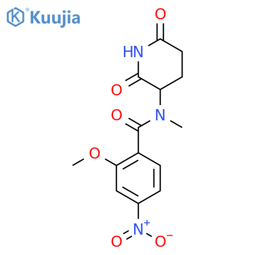 N-(2,6-dioxopiperidin-3-yl)-2-methoxy-N-methyl-4-nitrobenzamide structure