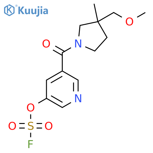 5-[3-(Methoxymethyl)-3-methylpyrrolidine-1-carbonyl]pyridin-3-yl sulfurofluoridate structure