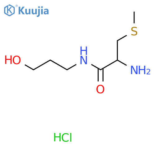 2-amino-N-(3-hydroxypropyl)-3-(methylsulfanyl)propanamide hydrochloride structure