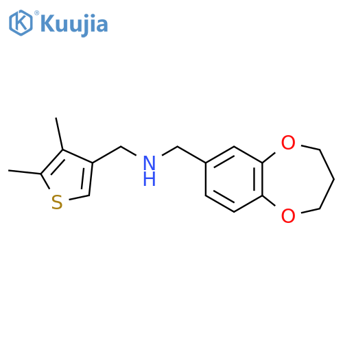(3,4-dihydro-2H-1,5-benzodioxepin-7-yl)methyl(4,5-dimethylthiophen-3-yl)methylamine structure
