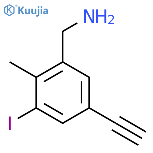 1-(5-Ethynyl-3-iodo-2-methylphenyl)methanamine structure