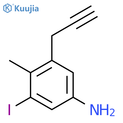 3-Iodo-4-methyl-5-(prop-2-yn-1-yl)aniline structure