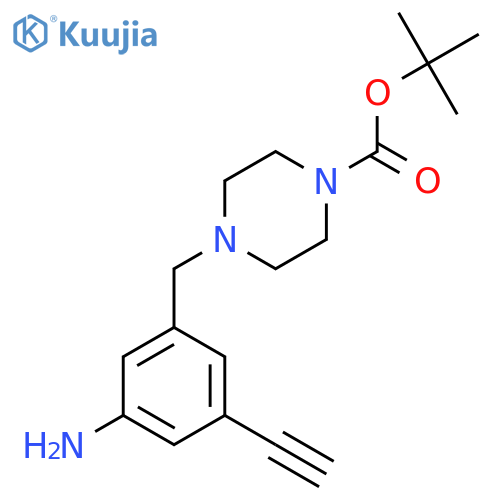 tert-butyl 4-(3-amino-5-ethynylphenyl)methylpiperazine-1-carboxylate structure