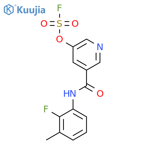 3-[(2-Fluoro-3-methylphenyl)carbamoyl]-5-fluorosulfonyloxypyridine structure