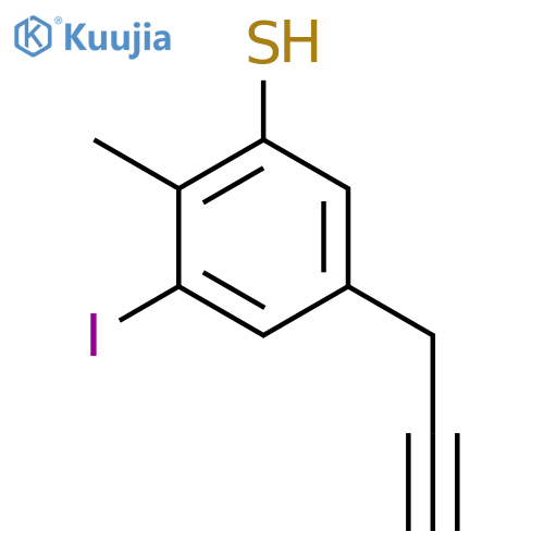 3-Iodo-2-methyl-5-(prop-2-yn-1-yl)benzene-1-thiol structure
