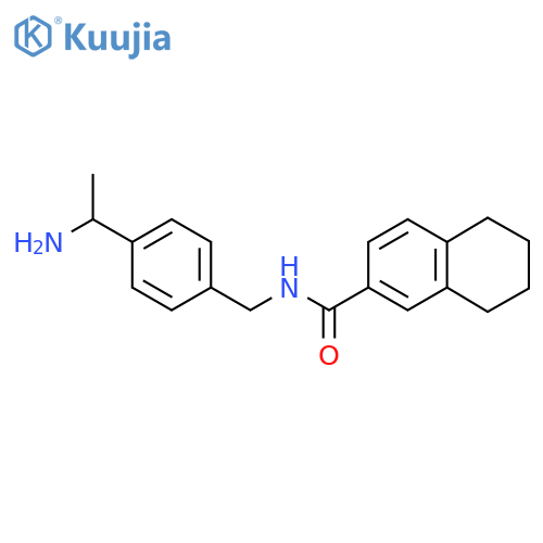 N-{4-(1-aminoethyl)phenylmethyl}-5,6,7,8-tetrahydronaphthalene-2-carboxamide structure