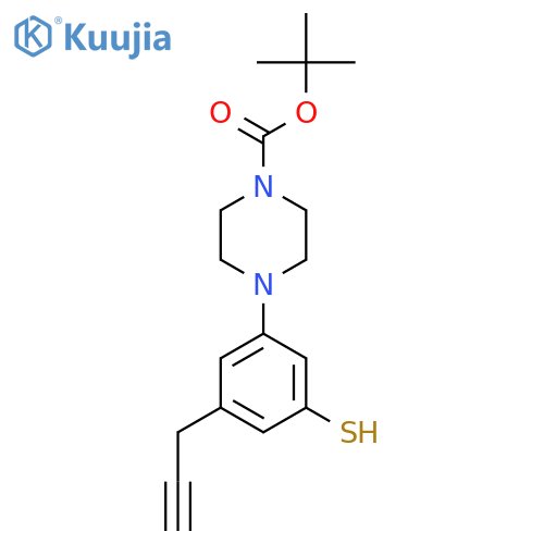 tert-butyl 4-3-(prop-2-yn-1-yl)-5-sulfanylphenylpiperazine-1-carboxylate structure