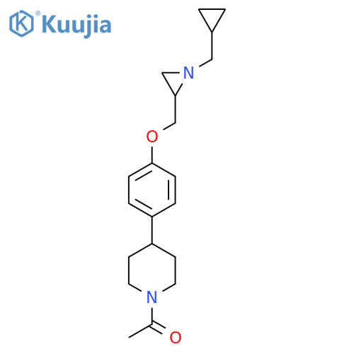 1-[4-[4-[[1-(Cyclopropylmethyl)aziridin-2-yl]methoxy]phenyl]piperidin-1-yl]ethanone structure
