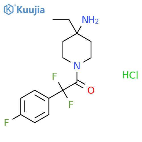 1-(4-Amino-4-ethylpiperidin-1-yl)-2,2-difluoro-2-(4-fluorophenyl)ethan-1-one hydrochloride structure
