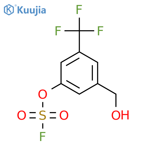 3-(Hydroxymethyl)-5-(trifluoromethyl)phenyl sulfurofluoridate structure