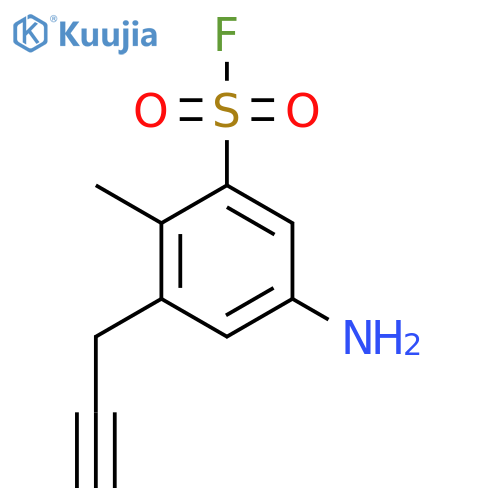 5-Amino-2-methyl-3-(prop-2-yn-1-yl)benzene-1-sulfonyl fluoride structure