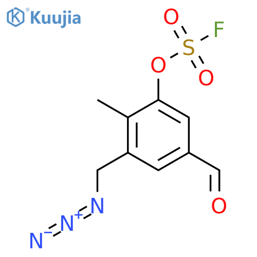 3-(Azidomethyl)-5-formyl-2-methylphenyl sulfurofluoridate structure
