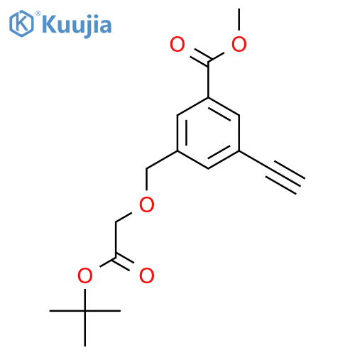 methyl 3-{2-(tert-butoxy)-2-oxoethoxymethyl}-5-ethynylbenzoate structure
