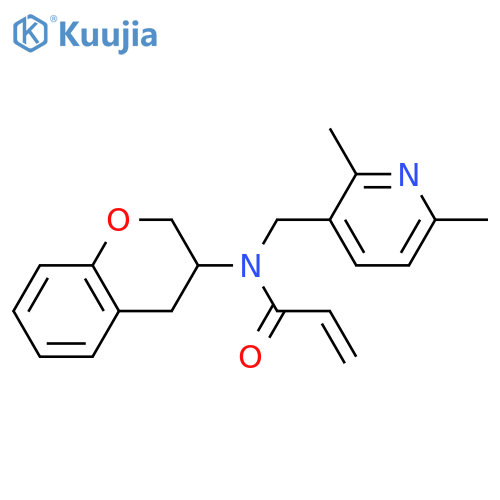 N-(3,4-dihydro-2H-1-benzopyran-3-yl)-N-[(2,6-dimethylpyridin-3-yl)methyl]prop-2-enamide structure