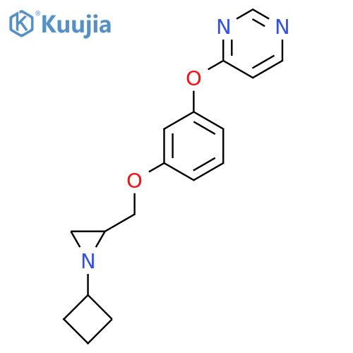 4-[3-[(1-Cyclobutylaziridin-2-yl)methoxy]phenoxy]pyrimidine structure