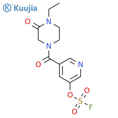 5-(4-Ethyl-3-oxopiperazine-1-carbonyl)pyridin-3-yl sulfurofluoridate structure