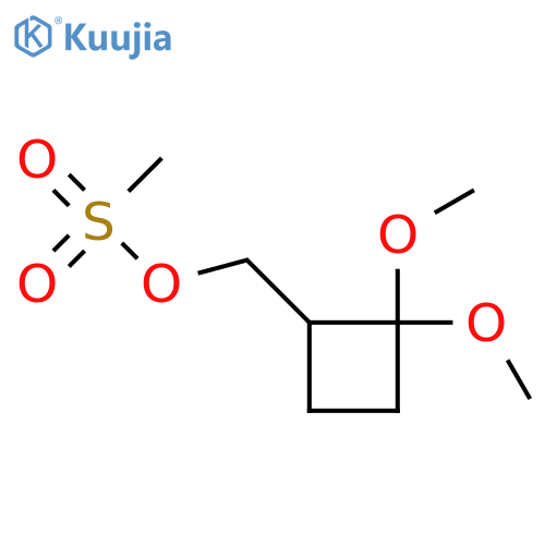 (2,2-Dimethoxycyclobutyl)methyl methanesulfonate structure