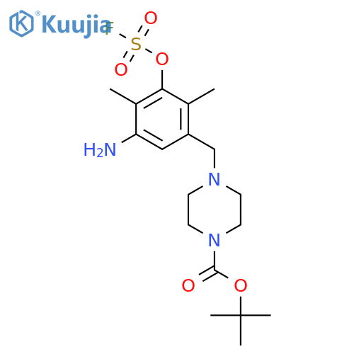 Tert-butyl 4-({5-amino-3-[(fluorosulfonyl)oxy]-2,4-dimethylphenyl}methyl)piperazine-1-carboxylate structure