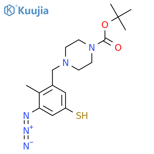 tert-butyl 4-(3-azido-2-methyl-5-sulfanylphenyl)methylpiperazine-1-carboxylate structure