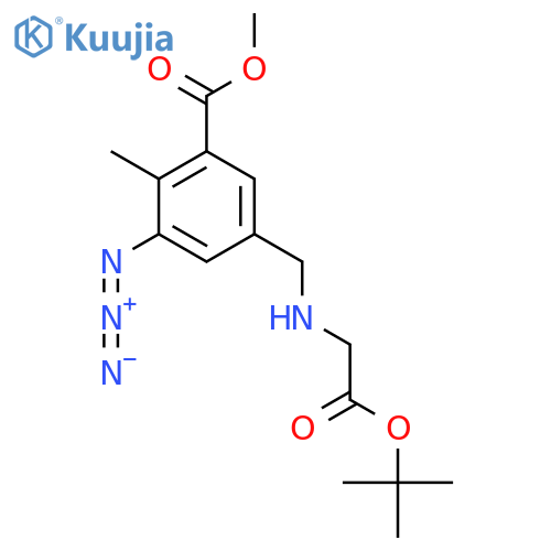 Methyl 3-azido-5-({[2-(tert-butoxy)-2-oxoethyl]amino}methyl)-2-methylbenzoate structure