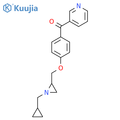 3-(4-{[1-(Cyclopropylmethyl)aziridin-2-yl]methoxy}benzoyl)pyridine structure
