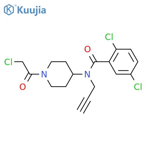 2,5-Dichloro-N-[1-(2-chloroacetyl)piperidin-4-yl]-N-prop-2-ynylbenzamide structure