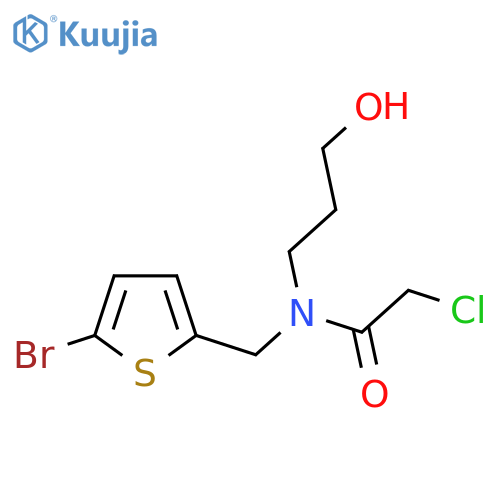 N-(5-bromothiophen-2-yl)methyl-2-chloro-N-(3-hydroxypropyl)acetamide structure
