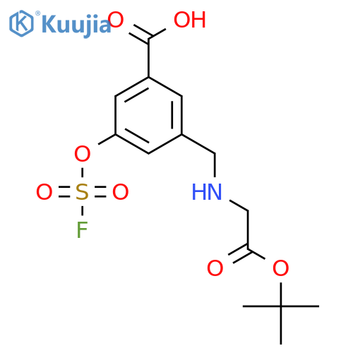 3-({[2-(Tert-butoxy)-2-oxoethyl]amino}methyl)-5-[(fluorosulfonyl)oxy]benzoic acid structure