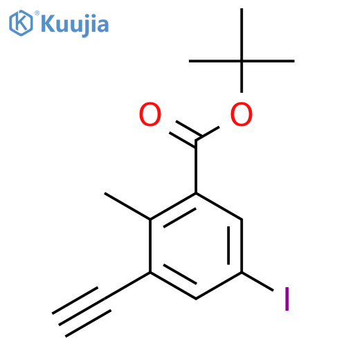 Tert-butyl 3-ethynyl-5-iodo-2-methylbenzoate structure