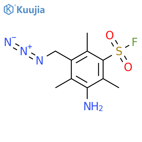 3-amino-5-(azidomethyl)-2,4,6-trimethylbenzene-1-sulfonyl fluoride structure