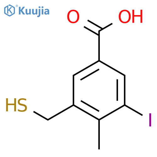 3-Iodo-4-methyl-5-(sulfanylmethyl)benzoic acid structure