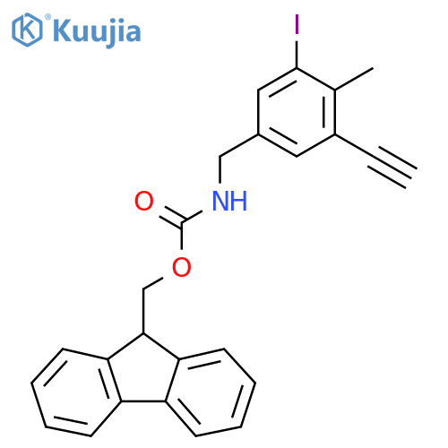 (9H-fluoren-9-yl)methyl N-[(3-ethynyl-5-iodo-4-methylphenyl)methyl]carbamate structure