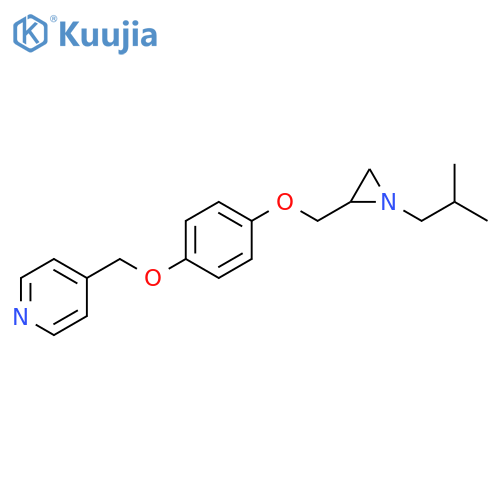 4-[(4-{[1-(2-Methylpropyl)aziridin-2-yl]methoxy}phenoxy)methyl]pyridine structure