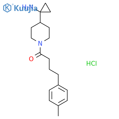 1-4-(1-aminocyclopropyl)piperidin-1-yl-4-(4-methylphenyl)butan-1-one hydrochloride structure