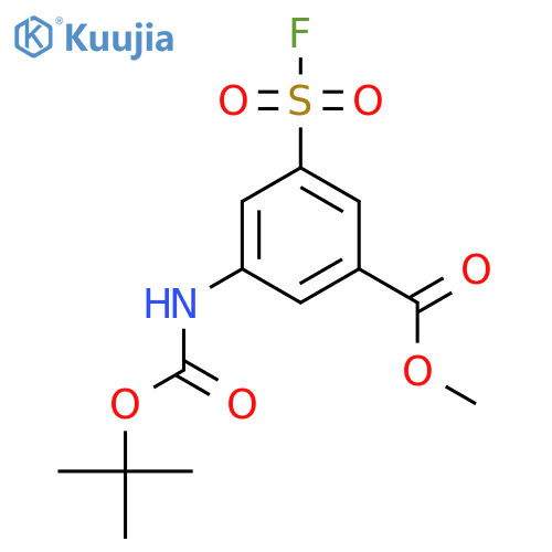 Methyl 3-{[(tert-butoxy)carbonyl]amino}-5-(fluorosulfonyl)benzoate structure