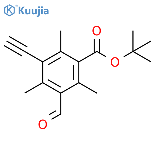 Tert-butyl 3-ethynyl-5-formyl-2,4,6-trimethylbenzoate structure