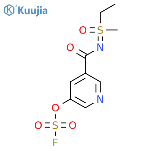 5-{ethyl(methyl)oxo-lambda6-sulfanylidenecarbamoyl}pyridin-3-yl sulfurofluoridate structure