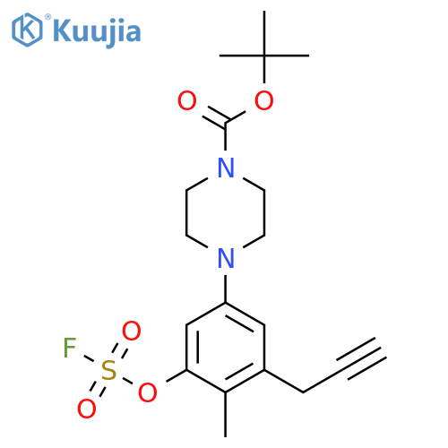 Tert-butyl 4-{3-[(fluorosulfonyl)oxy]-4-methyl-5-(prop-2-yn-1-yl)phenyl}piperazine-1-carboxylate structure